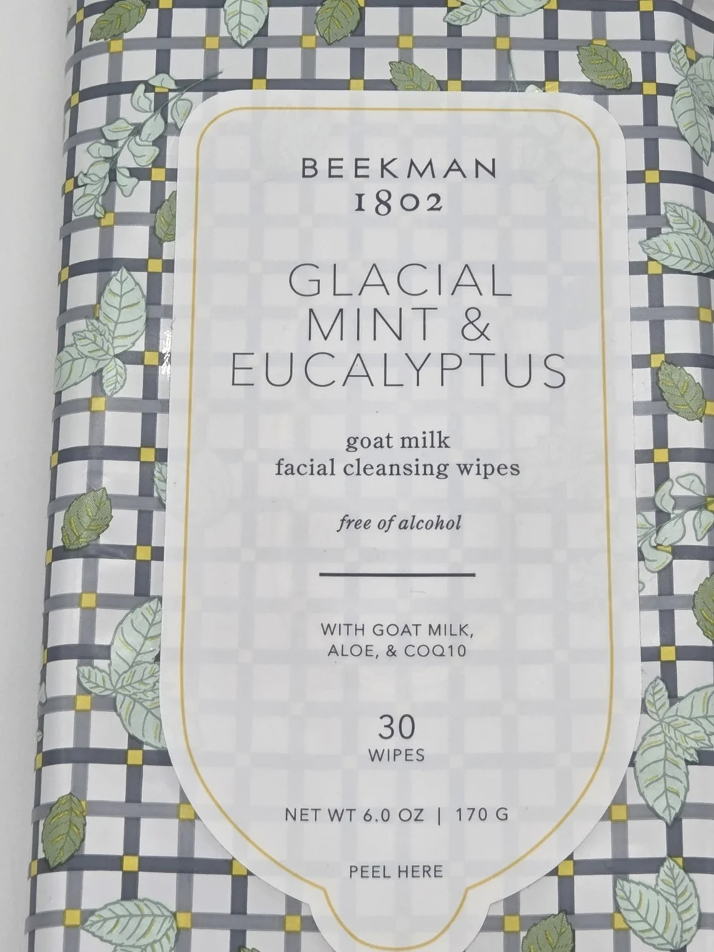 Beekman 1802 Glacial Mint & Eucalyptus Facial Cleansing Wipes